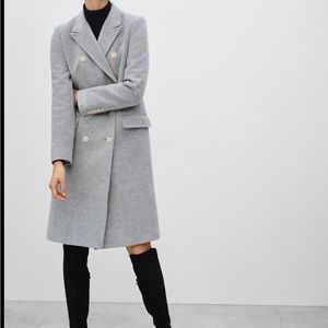Aritzia Babaton grey wool coat